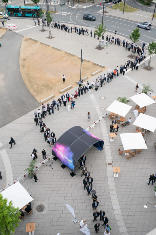 Event photography: 2 days of event photography at a company event: 2 days of event photos at a corporate event: Another photo of the queue at the entrance before the big event starts.