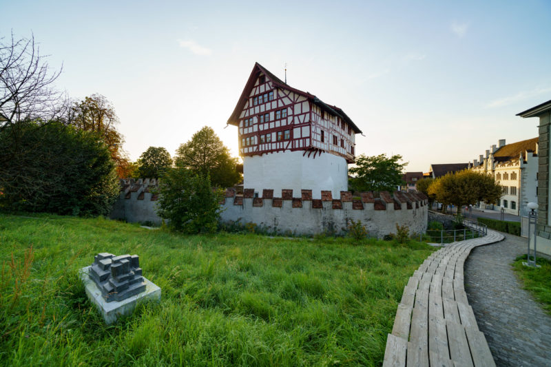 Portrait of the town: Zug at Lake Zug. On the city fortifications of Zug